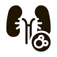 ilustración de glifo de vector de icono de pulmones humanos