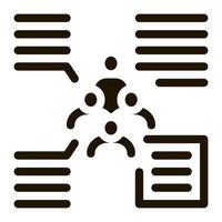 functions of person from group icon Vector Glyph Illustration