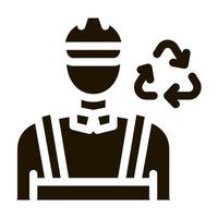 environmental worker icon Vector Glyph Illustration