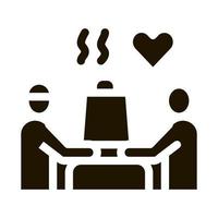 item to pick up food icon Vector Glyph Illustration