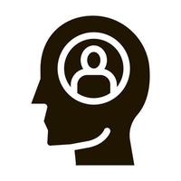 thought of one person icon Vector Glyph Illustration