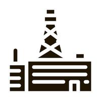 telephone connection station tower icon Vector Glyph Illustration