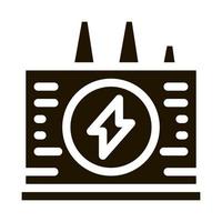 power station icon Vector Glyph Illustration