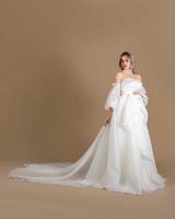 Elegant bride in a wedding dress photo