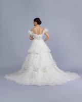 Elegant bride in a wedding dress photo