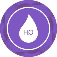 Unique H2O Vector Glyph Icon
