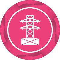 Unique Electricity Tower Vector Glyph Icon