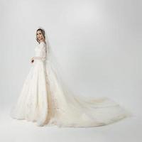 Elegant bride in a wedding dress photo