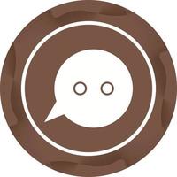 Unique Message Bubble Vector Glyph Icon