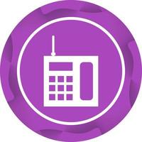 Unique Wireiess Landline Phone Vector Glyph Icon