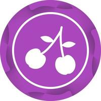 Unique Cherry Vector Glyph Icon