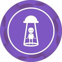 Unique Alien Abduction Vector Glyph Icon