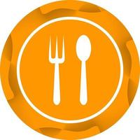 Unique Spoon And Fork Vector Glyph Icon