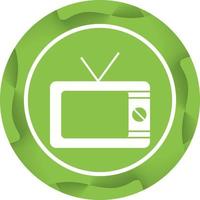 Unique Television Vector Glyph Icon