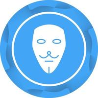 Unique Two Masks Vector Glyph Icon