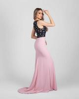 a model in an elegant evening dress dress photo