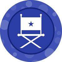 Beautiful Director Chair Glyph Vector Icon