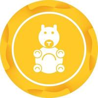 Unique Stuffed Toy Vector Glyph Icon