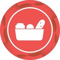 Unique Vegetable Basket Vector Glyph Icon