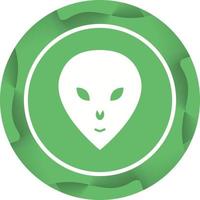 Unique Alien Face Vector Glyph Icon