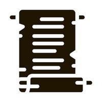 scroll of parchment paper icon Vector Glyph Illustration