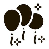 three balloons icon Vector Glyph Illustration