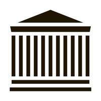 greek columns building icon Vector Glyph Illustration