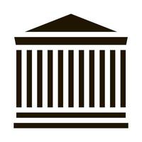 greek columns building icon Vector Glyph Illustration