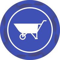 Beautiful Wheelbarrow Glyph Vector Icon