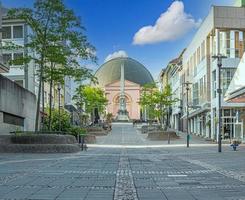 Picture on the St. Ludwig cupola church in the hessian university town Darmstadt taken from the pedestrian precinct photo