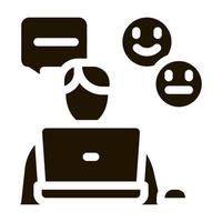 emotional chat communication icon Vector Glyph Illustration