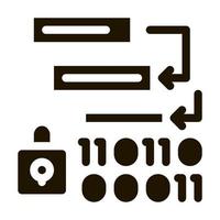 binary protection algorithm icon Vector Glyph Illustration