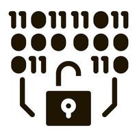 binary security code icon Vector Glyph Illustration