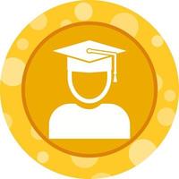 Beautiful Graduate Glyph Vector Icon