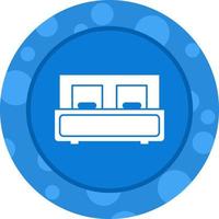 Beautiful Bed Glyph Vector Icon