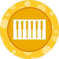 Beautiful Piano Keys Glyph Vector Icon