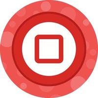 Beautiful Stop Button Glyph Vector Icon