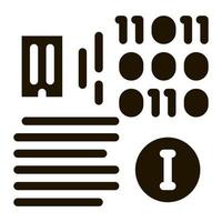 binary information icon Vector Glyph Illustration