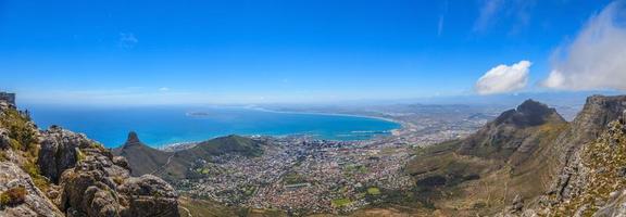 Panorama of Cape Town from Table Mountain photo