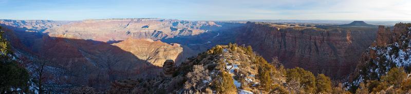 panorama desde el lado sur del gran cañón en invierno foto