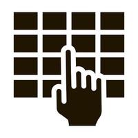 touch panel control icon Vector Glyph Illustration