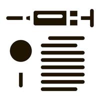 study of action of injection icon Vector Glyph Illustration