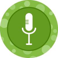 Beautiful Mic Glyph Vector Icon