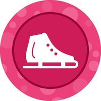 Beautiful Skating Shoe Glyph Vector Icon