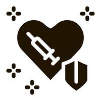 cardiac repair injection icon Vector Glyph Illustration