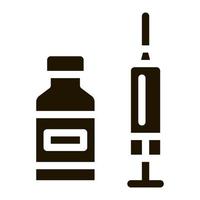 syringe with medicine icon Vector Glyph Illustration