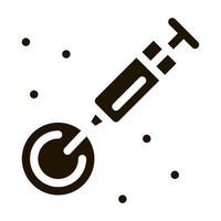 injection exactly to appointed place icon Vector Glyph Illustration