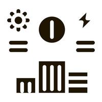 information about supply of electricity to house icon Vector Glyph Illustration