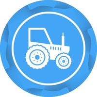 Beautiful Tractor Glyph Vector Icon