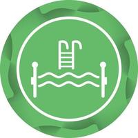 Beautiful Swimming Pool Glyph Vector Icon